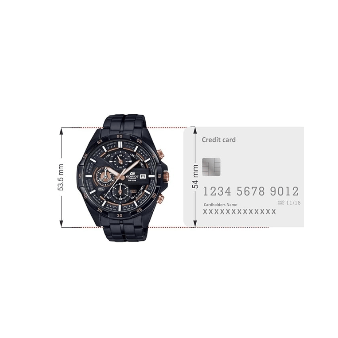 Casio Edifice Black Men Watch EX493 EFR-556DC-1AVUDF