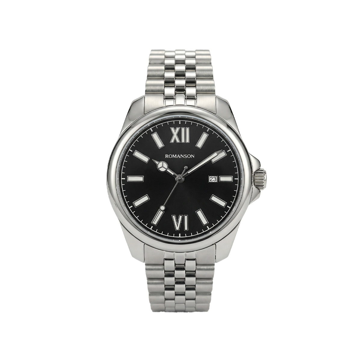 Romanson Classic Silver Men Watch TM6BS202MMWBK