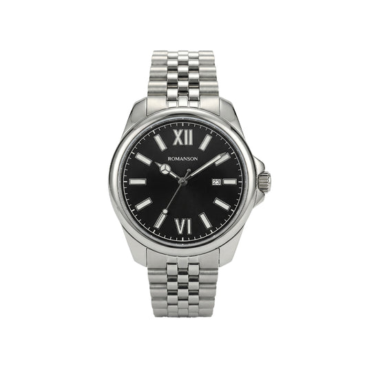Romanson Classic Silver Men Watch TM6BS202MMWBK
