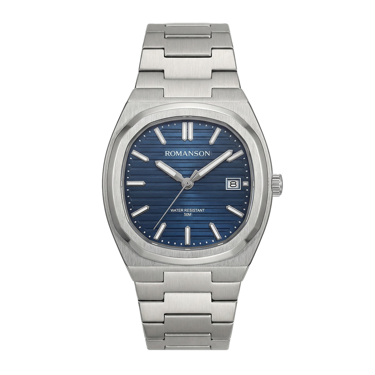 Romanson Silver Men Watch TM3BS008MMWBU