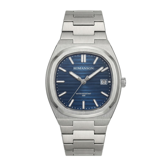 Romanson Silver Men Watch TM3BS008MMWBU