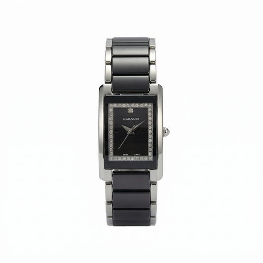 Romanson Ceramic Black Women Watch TM5BS512KRBK