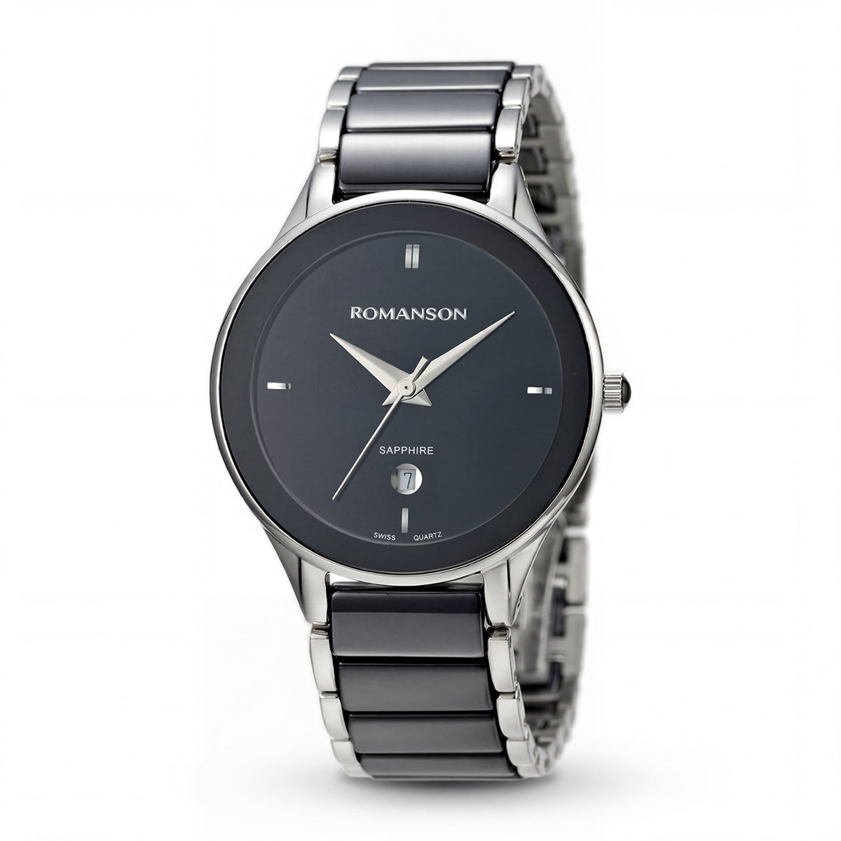 Romanson Ceramic Black Women Watch TM4236LLWBK