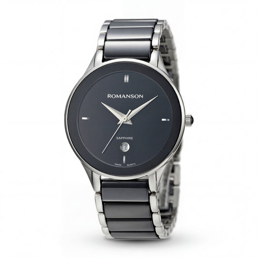 Romanson Ceramic Black Women Watch TM4236LLWBK