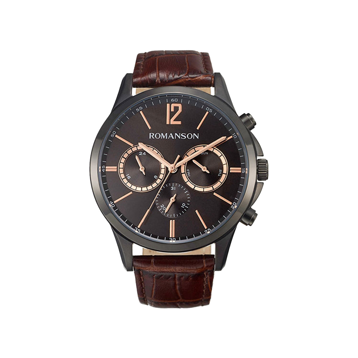 Romanson Classic Brown Men Watch TL6BS205FMBBK