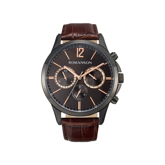 Romanson Classic Brown Men Watch TL6BS205FMBBK