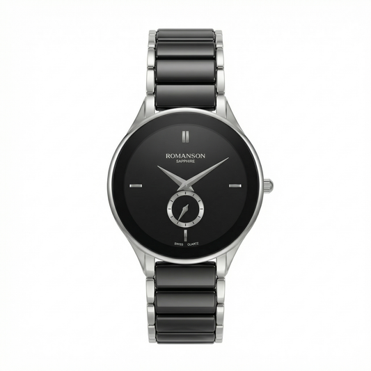 Romanson Ceramic Black Men Watch TM4236CMWBK