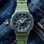 Casio G-SHOCK Black & Green Analog-Digital Dial Men’s Watch – GA-2110SU-3ADR (G1065)