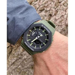 Casio G-SHOCK Black & Green Analog-Digital Dial Men’s Watch – GA-2110SU-3ADR (G1065)