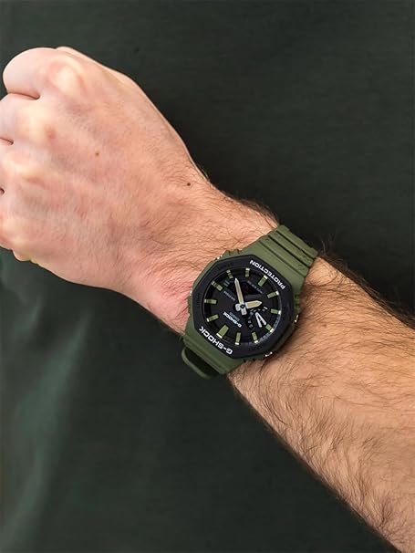 Casio G-SHOCK Black & Green Analog-Digital Dial Men’s Watch – GA-2110SU-3ADR (G1065)