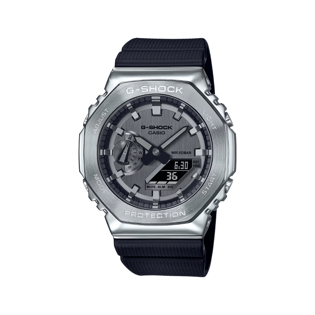 Casio G-Shock Silver Dial Men's Watch G1159 GM-2100-1ADR