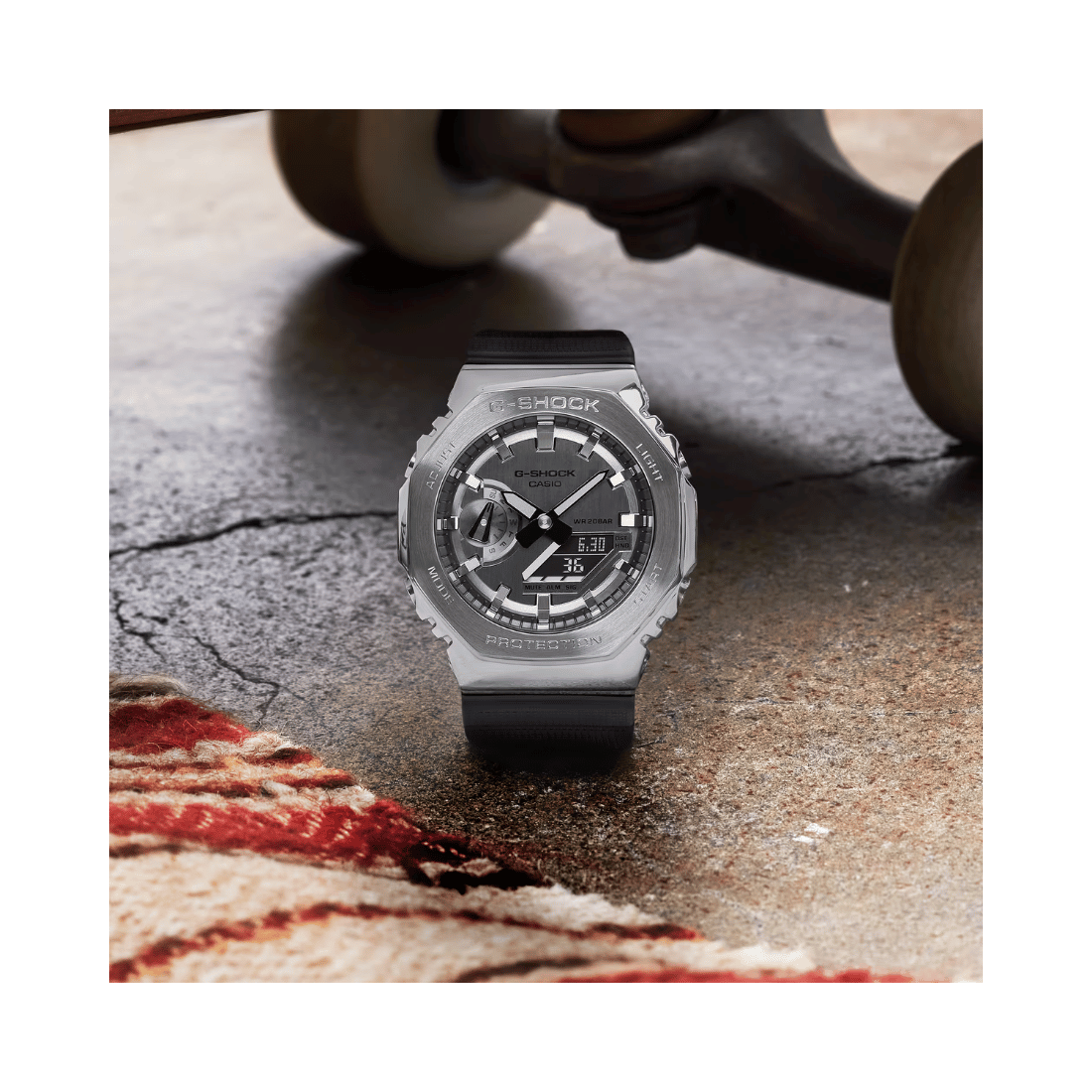 Casio G-Shock Silver Dial Men's Watch G1159 GM-2100-1ADR