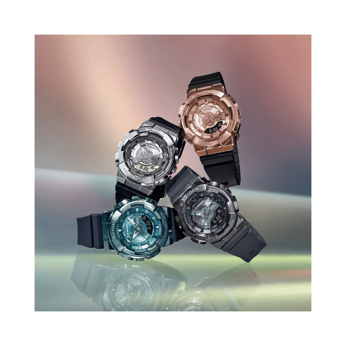 Casio G-Shock Black Resin Band Womens Watch G1315 - GM-S110PG-1A