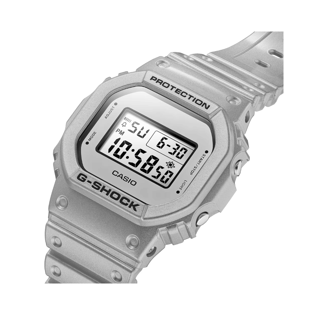 Casio G-Shock Silver Band Mens Watch G1408 - DW-5600FF-8