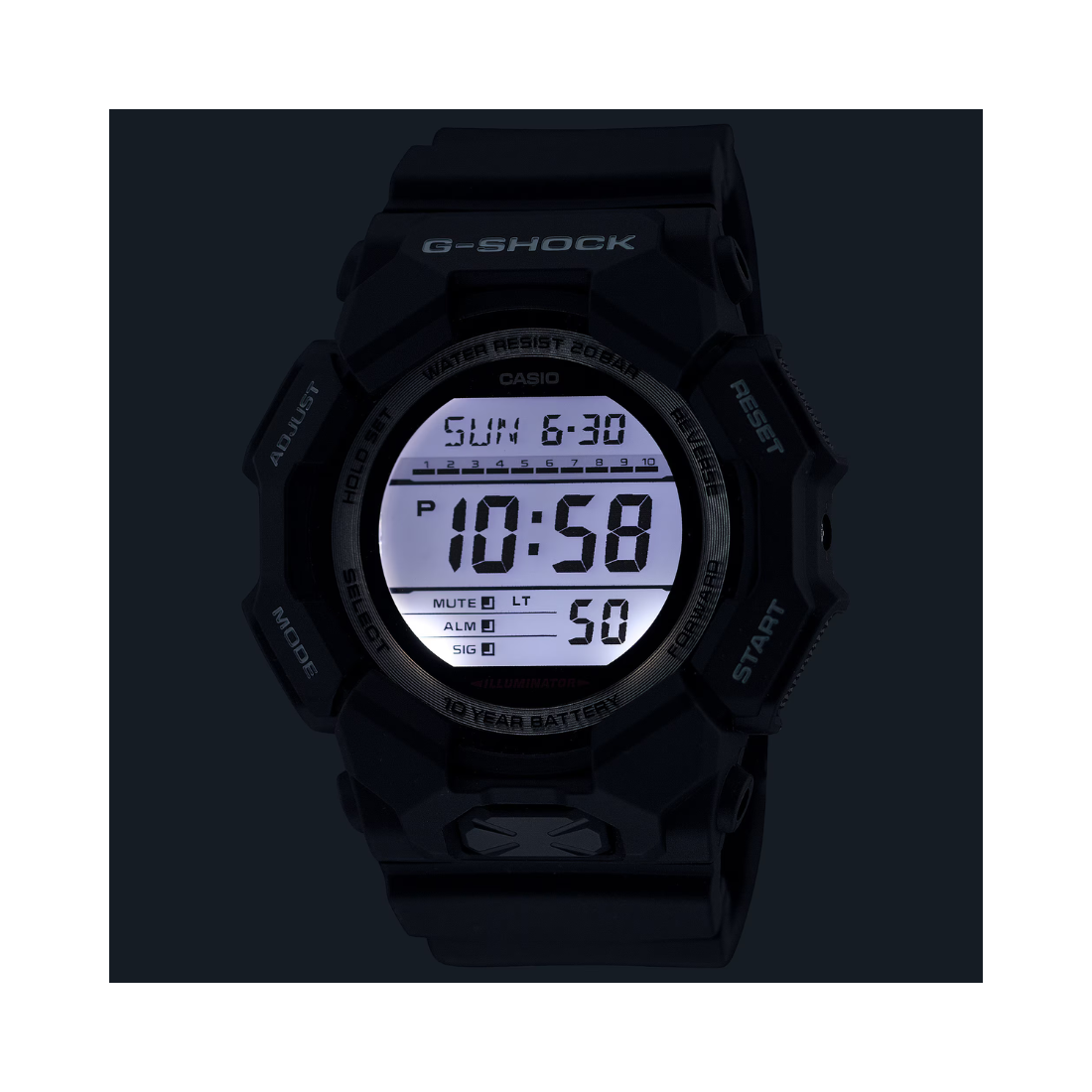 Casio G-shock Digital Watch with 10 Years Battery Life G1604 - GD-010-1