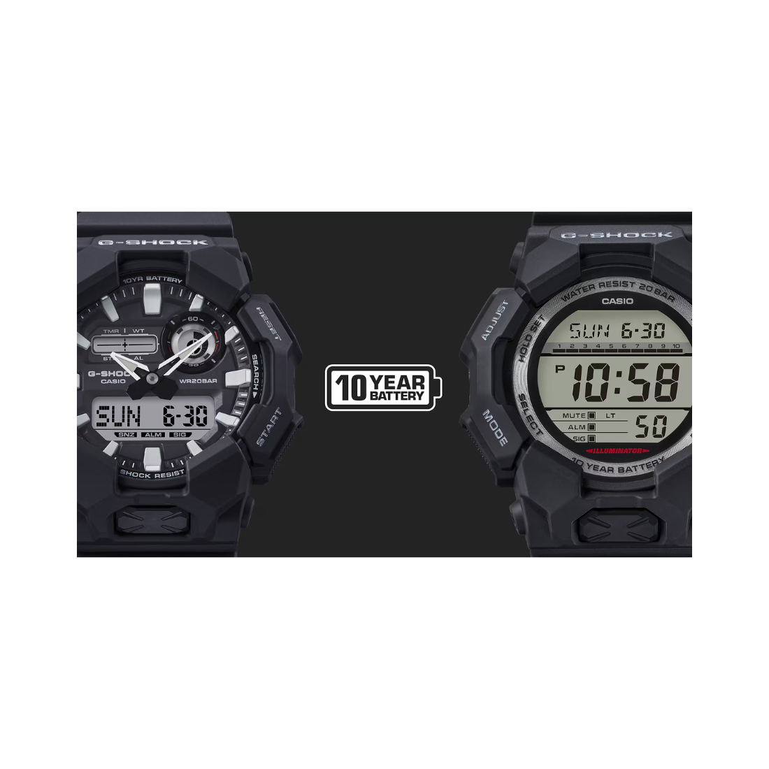 Casio G-shock Digital Watch with 10 Years Battery Life G1604 - GD-010-1