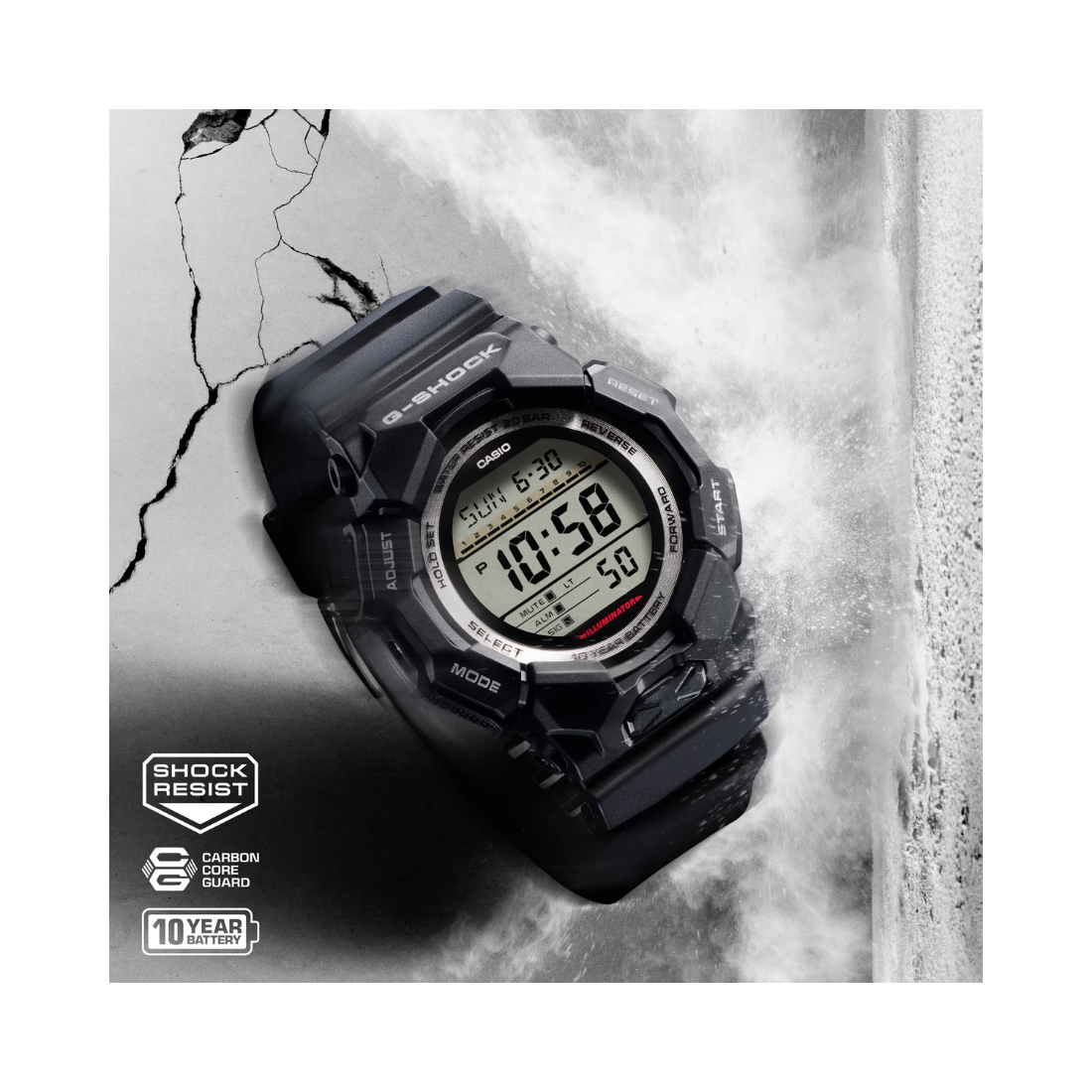 Casio G-shock Digital Watch with 10 Years Battery Life G1604 - GD-010-1