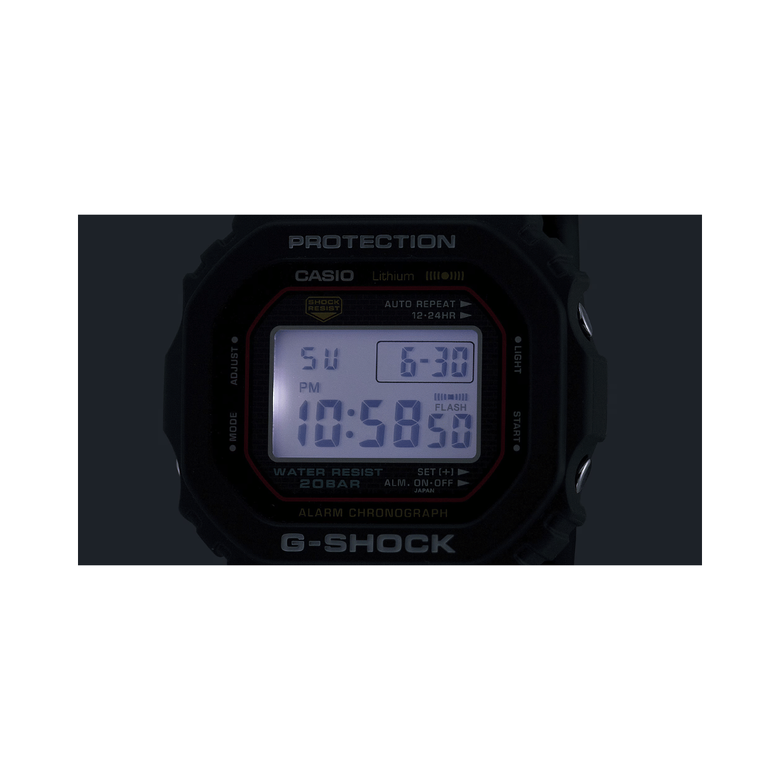 Casio Digital Made in Japan Mens Watch G1660 - DW-5000R-1A
