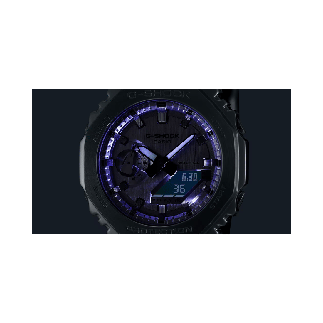 Casio G-Shock Silver Resin Band Mens Watch G1668 - GM-2100YM-8A
