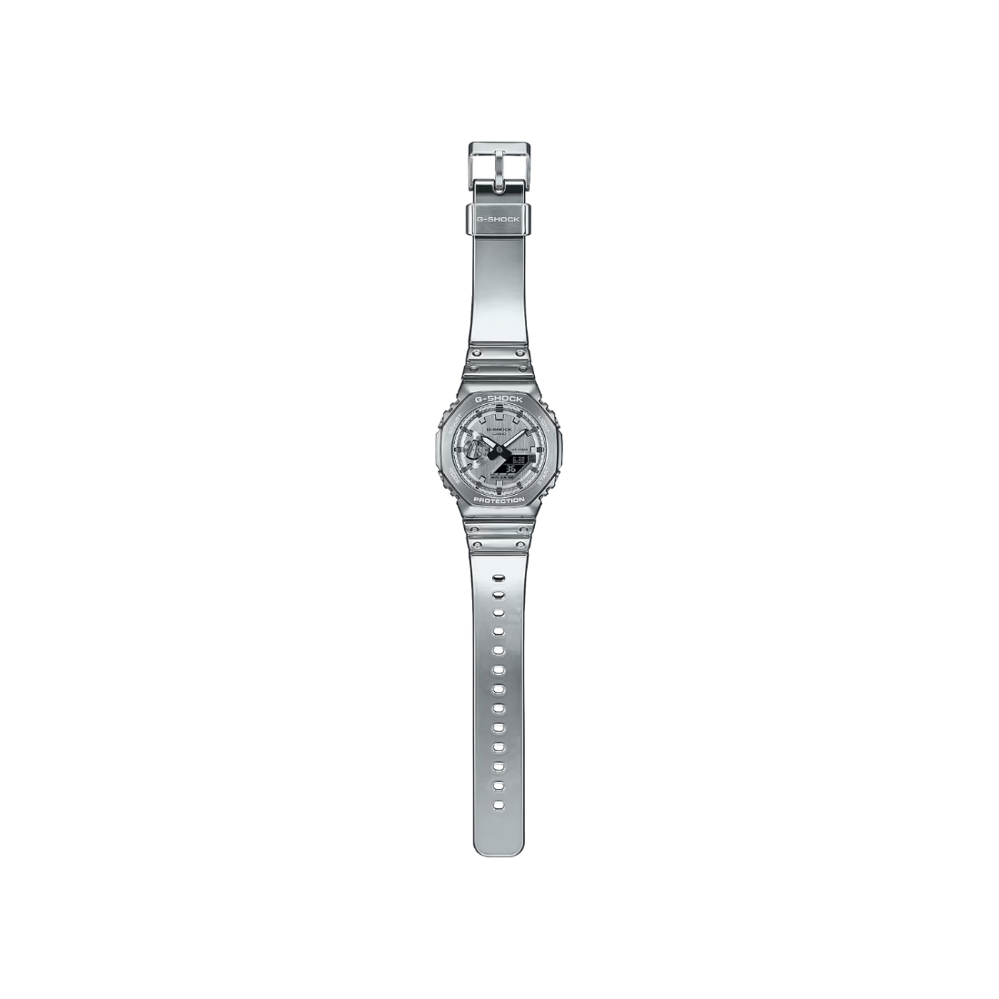 Casio G-Shock Silver Resin Band Mens Watch G1668 - GM-2100YM-8A