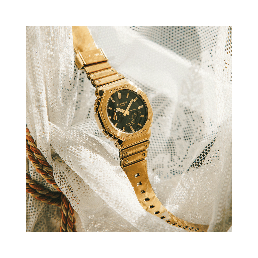 Casio G-shock Golden Resin Band Mens Watch G1669 - GM-2100YMG-9A