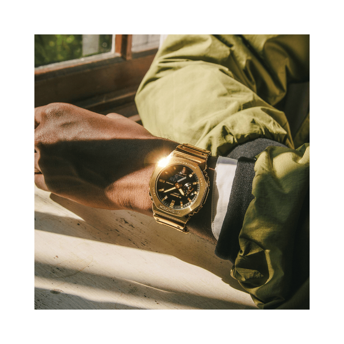 Casio G-shock Golden Resin Band Mens Watch G1669 - GM-2100YMG-9A