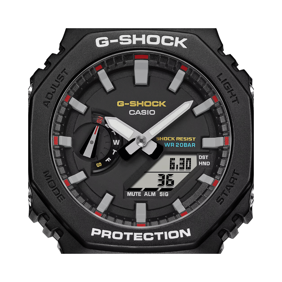 Casio G-shock Analog-Digital Black Mens Watch G1686 - GA-2100RL-1A