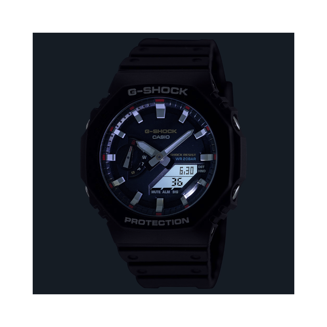 Casio G-shock Analog-Digital Black Mens Watch G1686 - GA-2100RL-1A