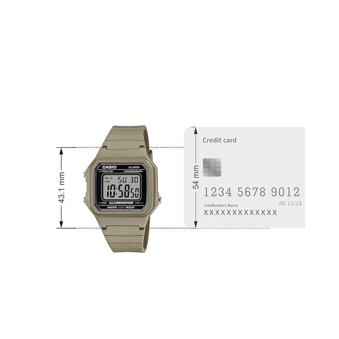 Casio Youth Digital Unisex Watch I131 - W-217H-5AV