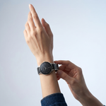 Romanson Steel and Black Ceramic Men's Watch TM4236MMWBK