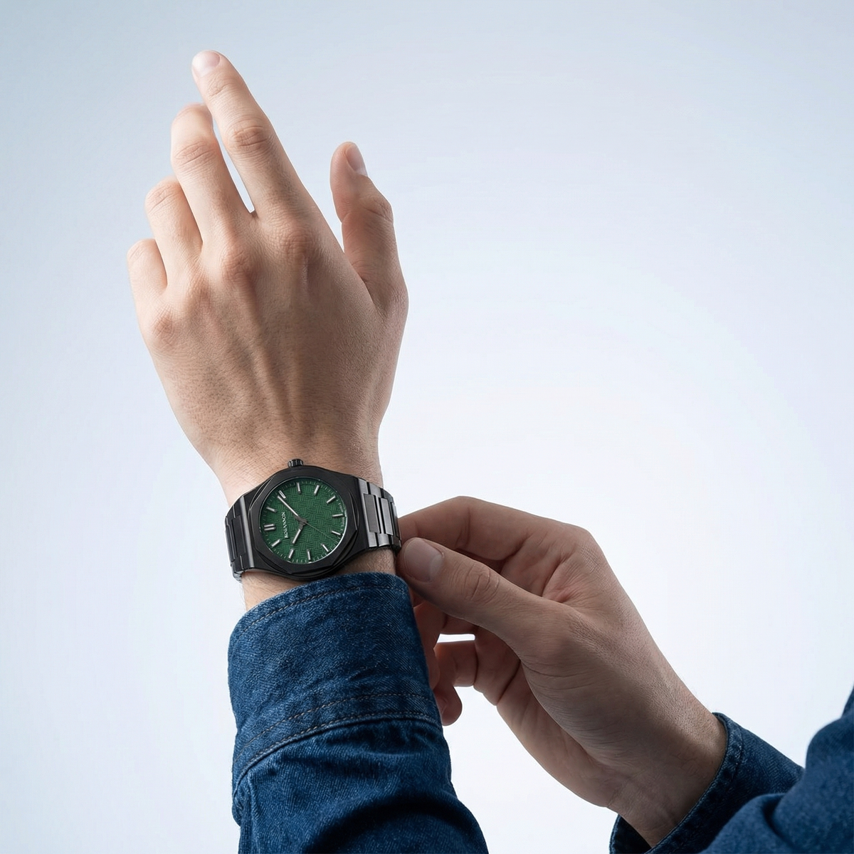 Romanson Quartz Green Men's Watch RM4BS004MBGN