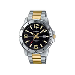 Casio Enticer Silver Golden Mens Watch - MTP-VD01SG-1BV - A1735