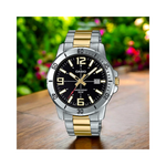Casio Enticer Silver Golden Mens Watch - MTP-VD01SG-1BV - A1735