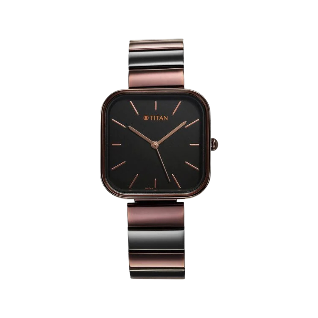 Titan Purple Stackables Stainless Steel Black Dial With Two Toned Strap Womens Watch 2715KM01