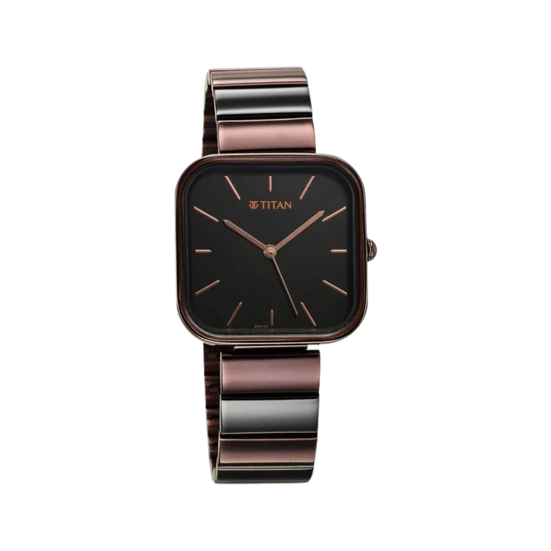 Titan Purple Stackables Stainless Steel Black Dial With Two Toned Strap Womens Watch 2715KM01