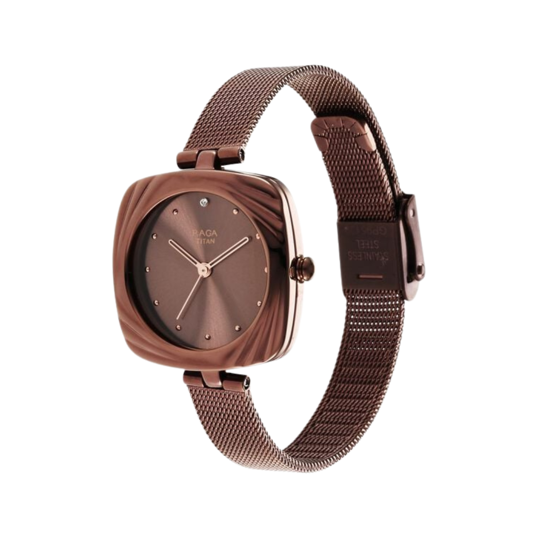 Titan Raga Moments of Joy Stainless Steel  Brown Case With Brown Dial Women's Watch NU95139QM02