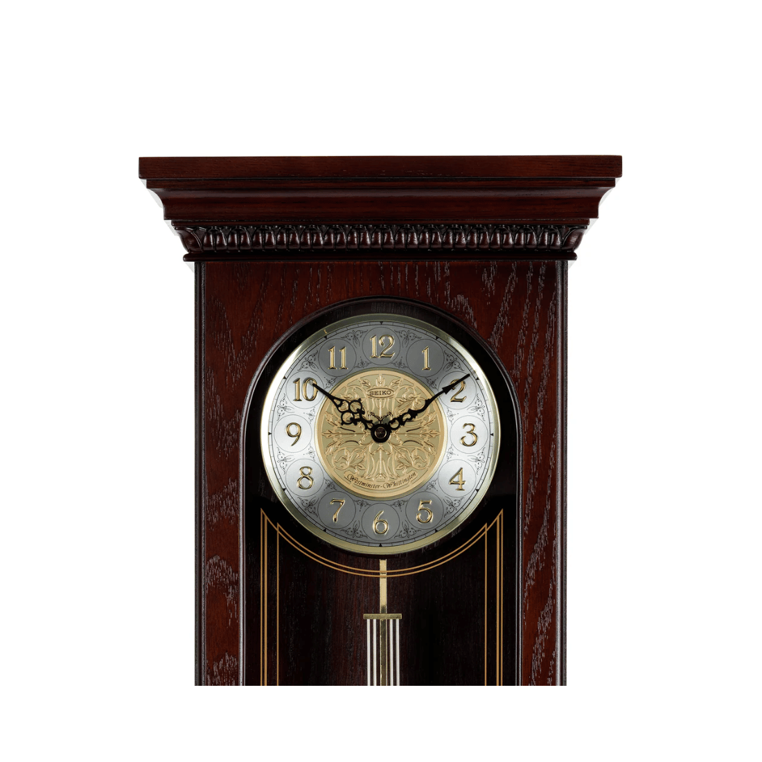 Seiko Clocks Oak Wood Pendulum Clock QXH008BN