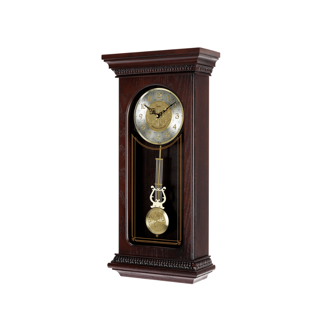 Seiko Clocks Oak Wood Pendulum Clock QXH008BN