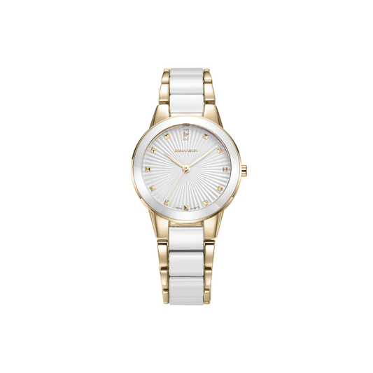 Romanson Ceramic White Women Watch RM5BF506KLGWH