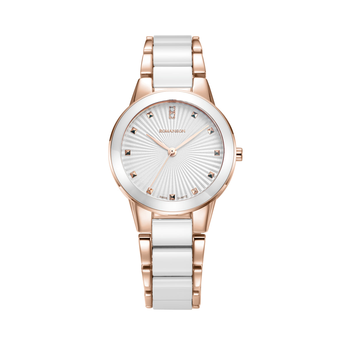 Romanson White & Rose Gold Men Watch RM5BF506KLRWH