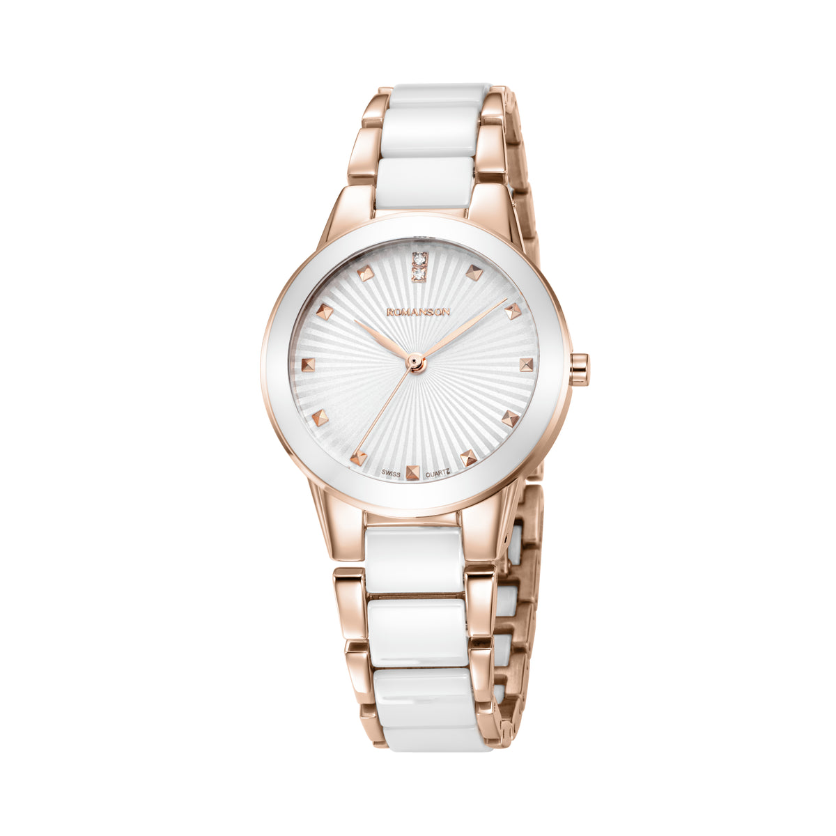 Romanson White & Rose Gold Men Watch RM5BF506KLRWH
