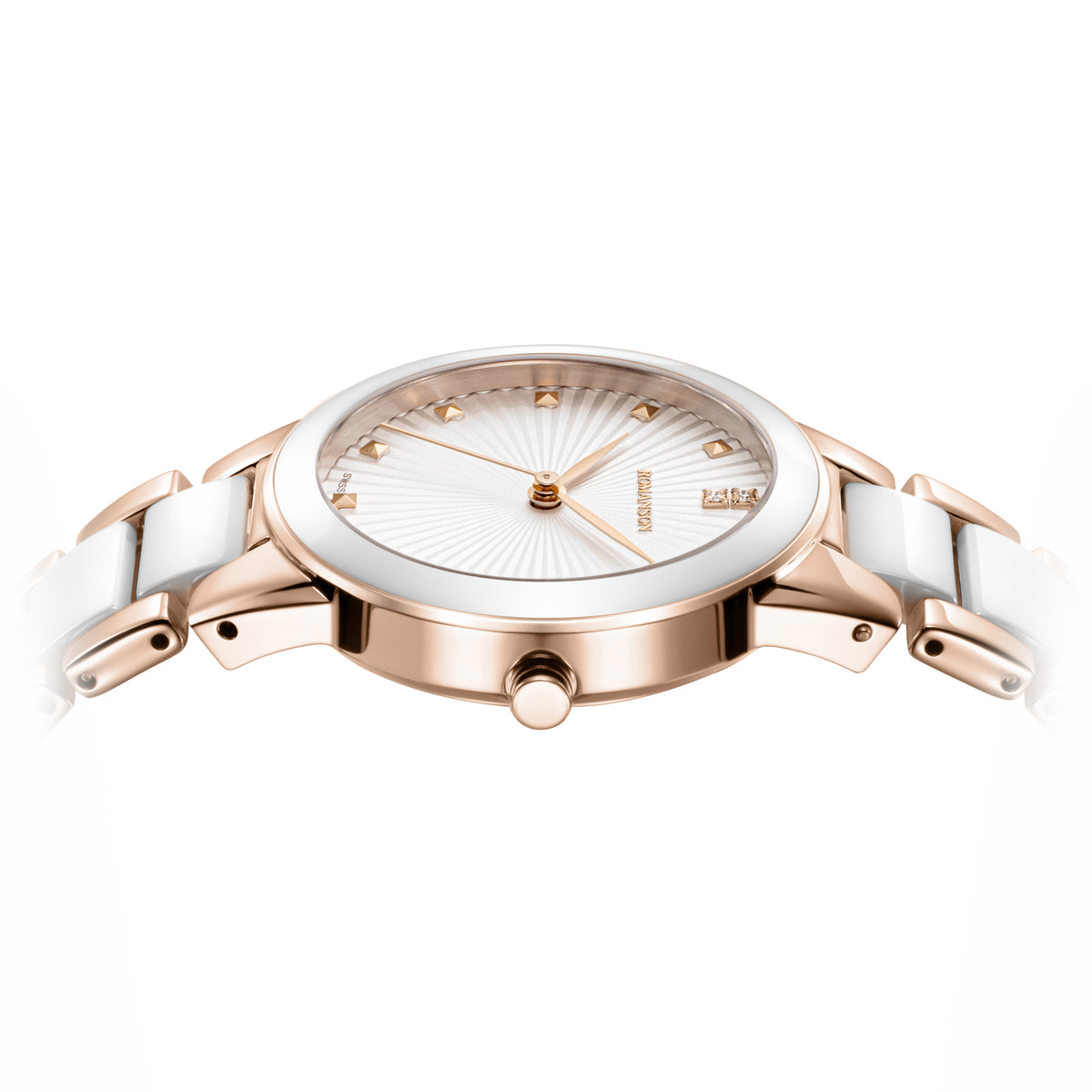 Romanson White & Rose Gold Men Watch RM5BF506KLRWH