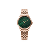 Romanson Deep Emerald Green Dial with Rose Gold Case and Metal Strap for Women's | RM5BF511KLLRGH