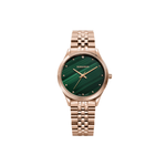 Romanson Deep Emerald Green Dial with Rose Gold Case and Metal Strap for Women's | RM5BF511KLLRGH