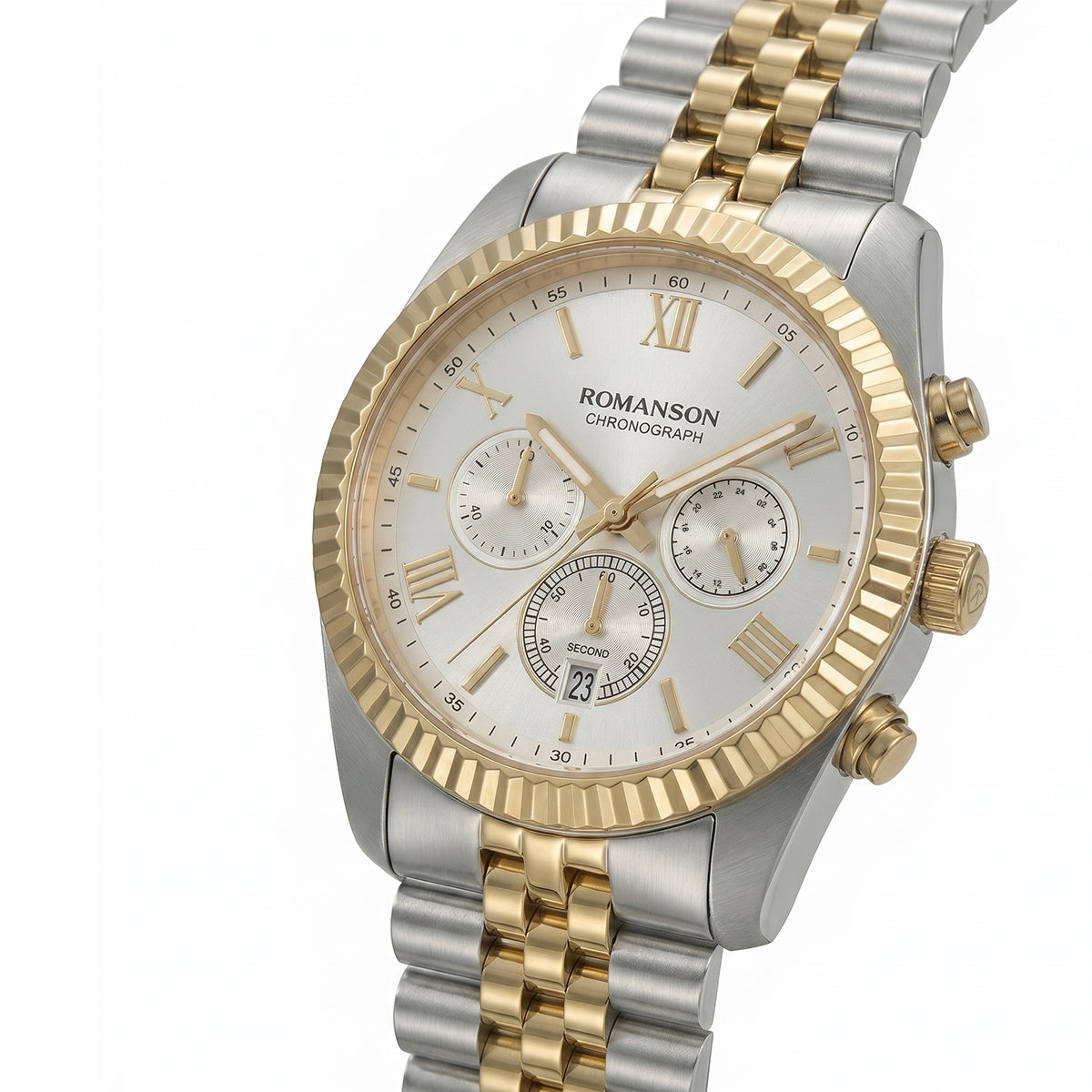 Romanson Quartz White Dial Men's Watch TM6A28HMCWH