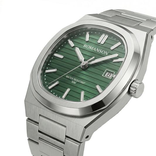 Romanson Classic Silver Men Watch TM3BS008MMWGN
