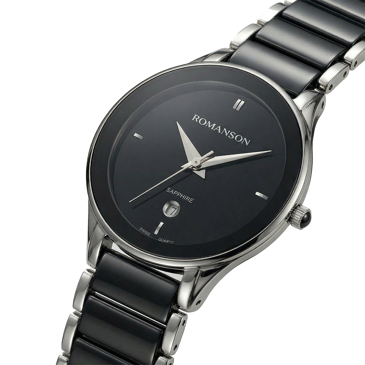 Romanson Ceramic Black Women Watch TM4236LLWBK