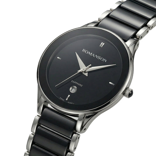 Romanson Ceramic Black Women Watch TM4236LLWBK