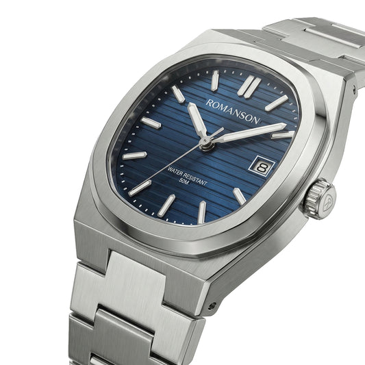 Romanson Silver Men Watch TM3BS008MMWBU
