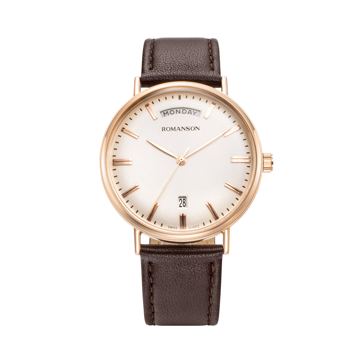 Romanson Brown Men Watch TL4BF006MMRWH